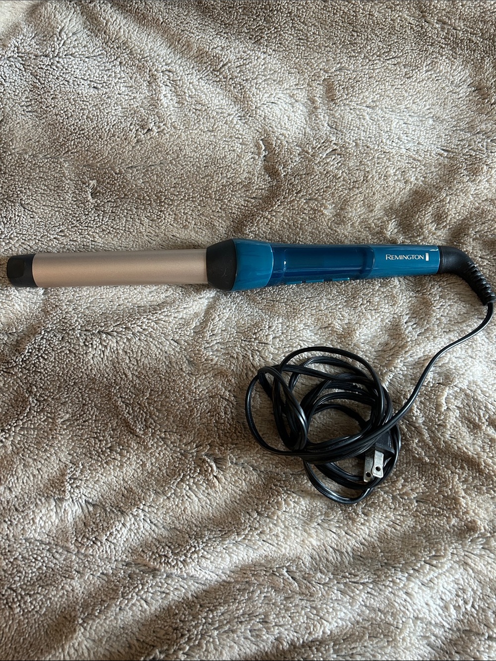 Remington Blue Curling Wand with Silver Barrel